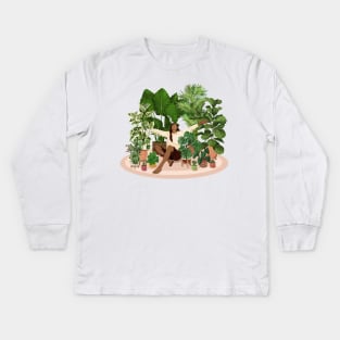 Plant lady 11 Kids Long Sleeve T-Shirt